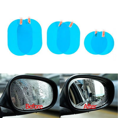 Anti Fog Car Sticker Car Mirror Window Clear Film Car Rearview Mirror Protective Film Waterproof  2 Pcs/Set