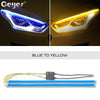 Ceyes 2pcs Led DRL Daytime Running Lights Turn Signal DRL Led Strip Car Light Accessories Brake Side Lights Headlights For Auto